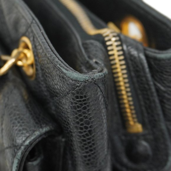 CHANEL Black Caviar Leather Tote Bag - Picture 7 of 15